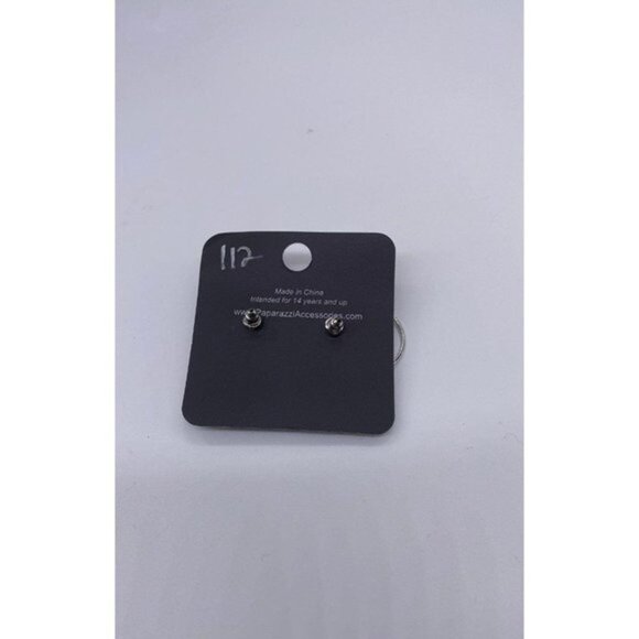 Word Gets Around - White Post Earrings - item 112 - Picture 4 of 4